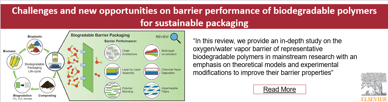 Challenges and new opportunities on barrier performance of biodegradable polymers for sustainable packaging