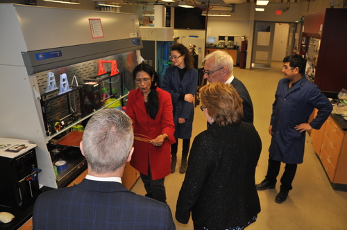 Dr. Misra doing a tour of the BDDC facility
