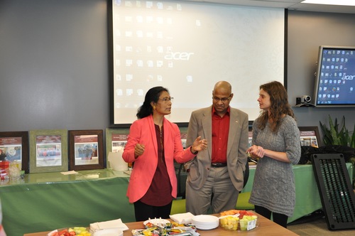 Hilary J. Crichton, Prof. Amar Mohanty, and Prof. Manjusri Misra at the seminar on ~!ch value=
