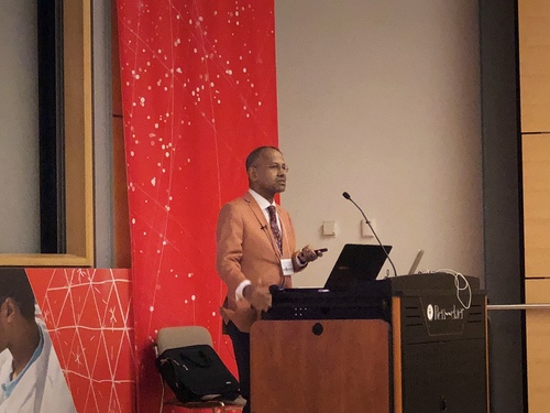 Prof. Amar Mohanty giving a keynote presentation at BEPS 2018