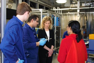 Prof. Misra giving a tour of the BDDC to Dr. Sarah Overington.