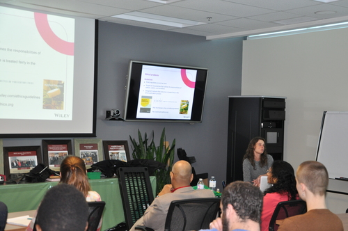 Hilary J. Crichton presenting a seminar at the BDDC on ~!ch value=