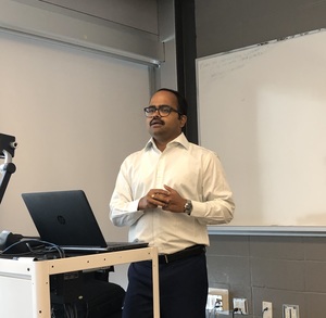Dr. Murali Reddy giving his guest lecture.
