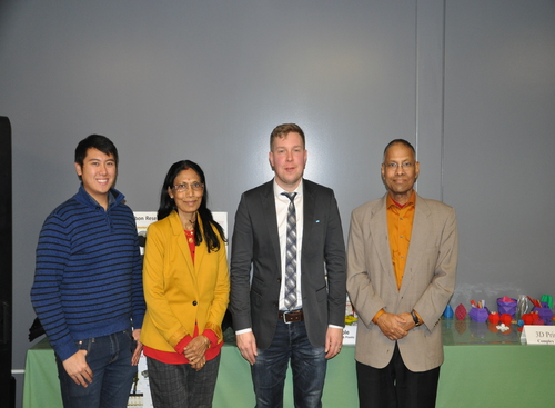 Professor Misra, Mohanty, and outreach coordinator Eugene Enriquez from BDDC with Prof Mikko Kannerva